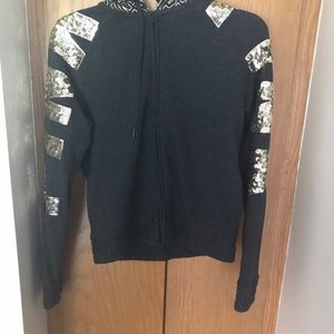 2 piece  PINK zippered hooded top and sweat pants